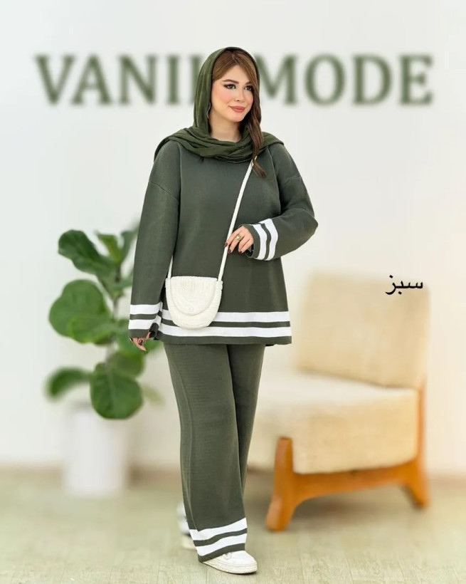 دوتیکه بافت خط سفید بگ