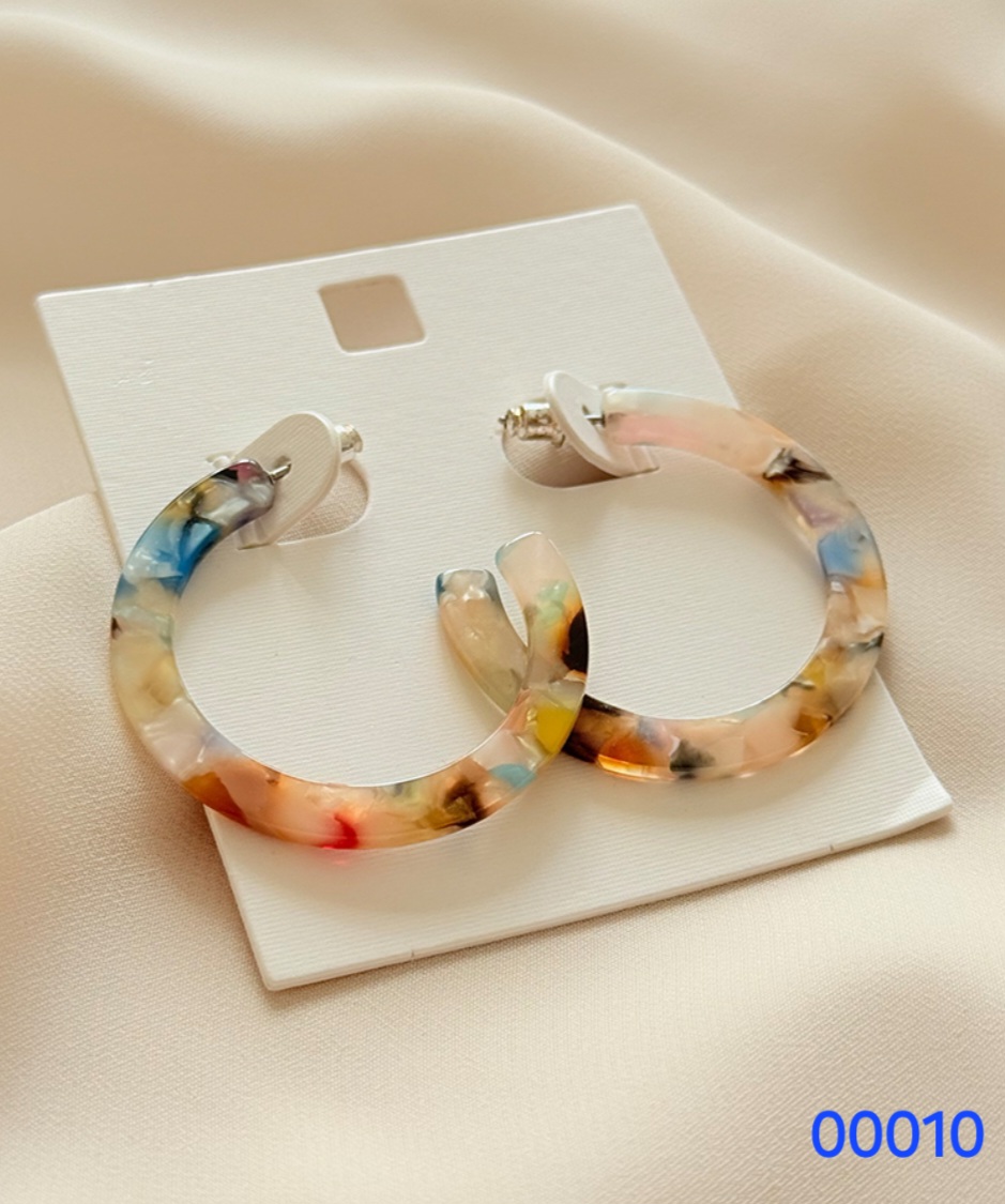 گوشواره حلقه ای رزین